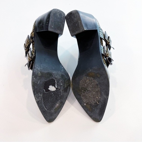 Tibi Billie Lizard-Embossed Leather Ankle Boots Size 39.5 - Picture 10 of 12